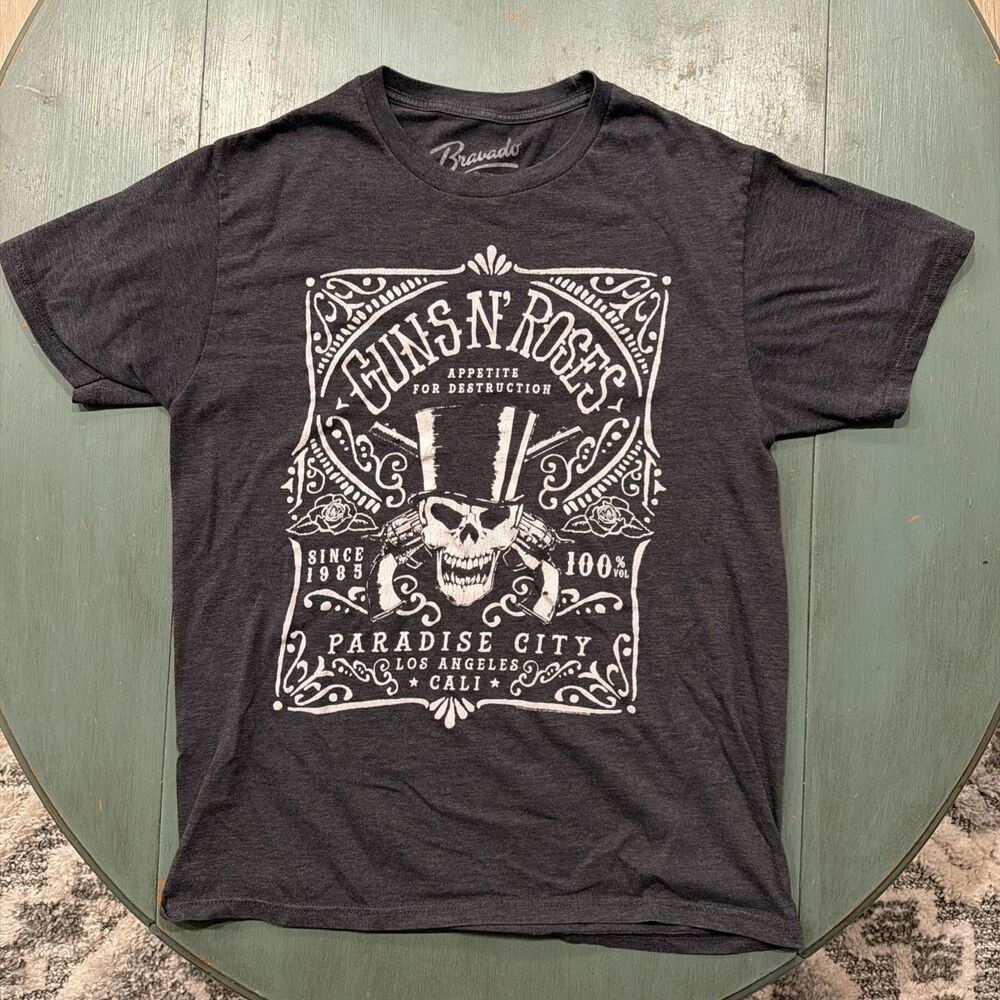 Bravado Guns N’ Roses Appetite For Destruction Charcoal‎ T-Shirt Sz Unisex Small